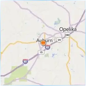 Auburn University Location Map Auburn University Location Map