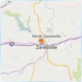 Ohio University Zanesville Location Map Ohio University Zanesville Location Map